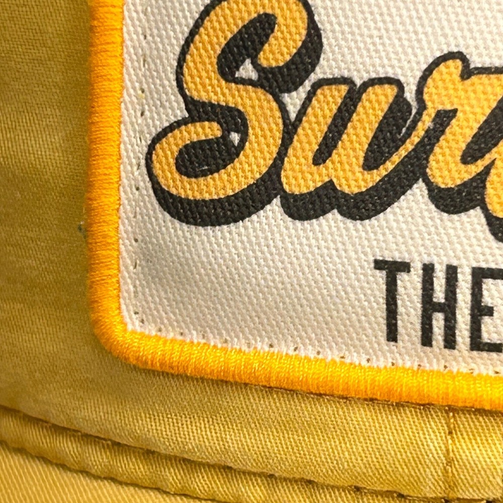 Folly Beach Surfing The Washout Mens Yellow Legacy Baseball Hat Patch OSFA - Picture 3 of 12